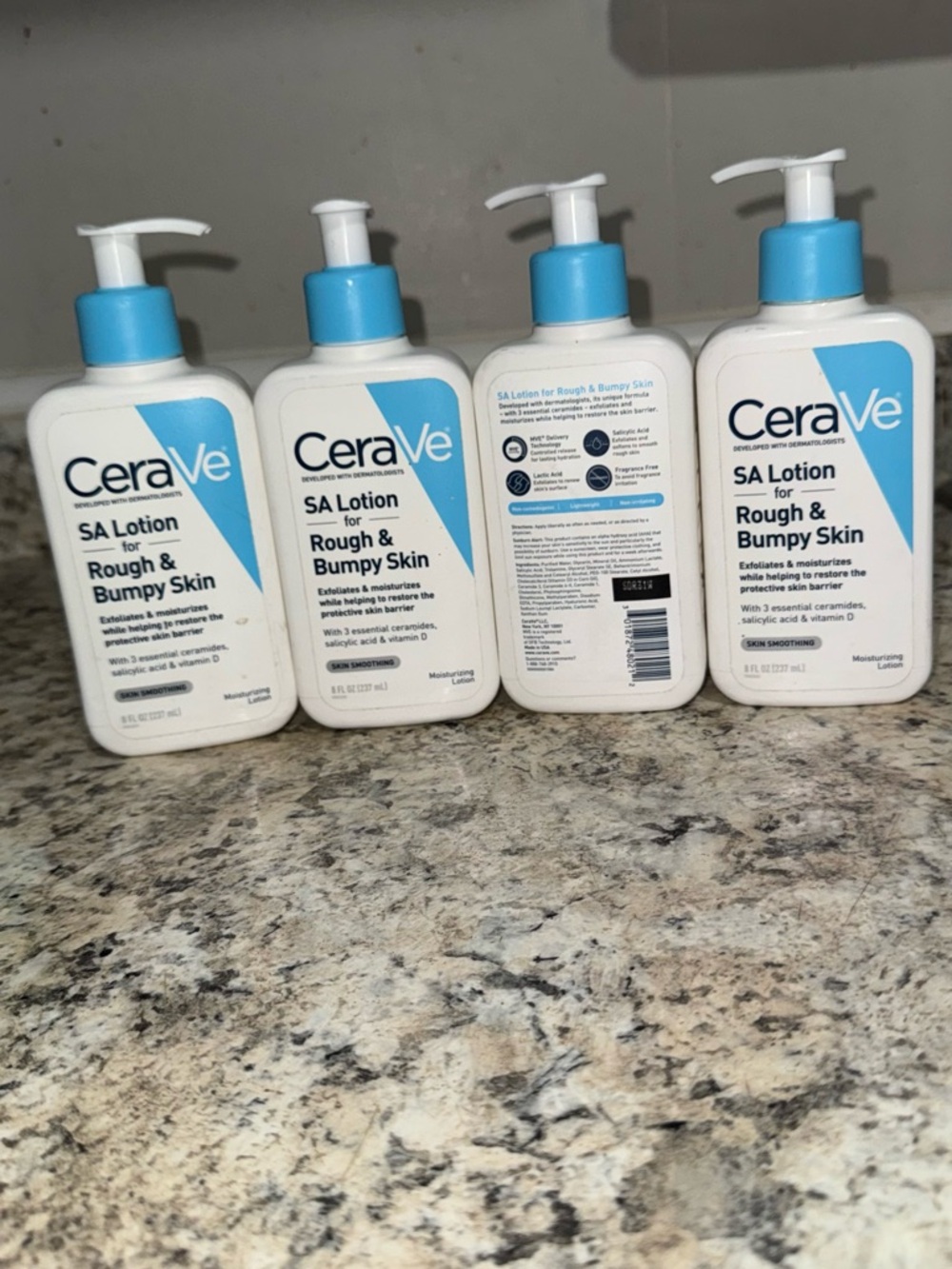 CeraVe SA Lotion for Rough & Bumpy Skin - White Bottles with Blue Pumps